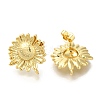 Rack Plating Brass Stud Earring Finding EJEW-H016-39G-1