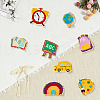 8Pcs 8 Styles Back to School Polyester Clothing Patches PATC-CY0001-55-7