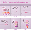 750Pcs 3 Style Plastic Beads KY-NB0001-30-4