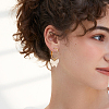 48 Pairs 4 Style Iron Hoop Earring Findings IFIN-CA0001-56-6