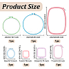 7Pcs 7 Styles Adjustable ABS Plastic Embroidery Hoops EMBR-OC0001-01-2