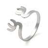304 Stainless Steel Cuff Rings RJEW-G299-03P-1