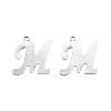 304 Stainless Steel Letter Charms STAS-F039-01M-P-1