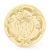 Golden Tone Round Wax Seal Brass Stamp Heads AJEW-Z034-01G-08-2