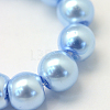 Baking Paint Pearlized Glass Pearl Round Bead Strands X-HY-Q003-6mm-24-3