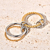 Twist 304 Stainless Steel Finger Rings for Women WG52099-01-3