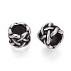 304 Stainless Steel European Style Large Hole Beads STAS-T072-99AS-2