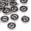 Platinum Plated Alloy Charms X-ENAM-S118-02D-P-4