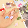15Pcs 15 Colors Lotus Food Grade Eco-Friendly Silicone Focal Beads SIL-CA0003-05-3