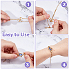 4Pcs 4 Styles Brass Braided Macrame Pouch Empty Stone Holder Bracelet Making & Necklaces Making Set for Women SJEW-DC00001-4