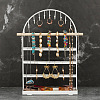 Arch Shaped Iron Jewelry Storage Rack with Wood Mat PW-WG78772-01-1