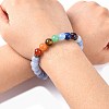 Yoga Chakra Jewelry Stretch Bracelets BJEW-G554-02-5