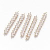 Brass Micro Pave Cubic Zirconia Links Connectors KK-S359-075A-RS-1