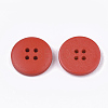 Painted Wooden Buttons WOOD-Q040-001A-2