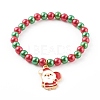 Christmas Theme Stretch Charm Bracelets for Kids BJEW-JB06170-2
