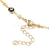 Brass Enamel Link Chain Necklaces NJEW-JN03123-02-3
