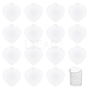 30Pcs Blank Double-sided Heat Transfer Aluminium Pendants DIY-BC0012-89C-1