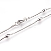 Non-Tarnish 304 Stainless Steel Snake Chain Necklaces NJEW-G313-15P-2