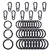 Iron Split Key Rings and Alloy Snap Key Clasps KEYC-PH0001-21-1