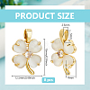 8Pcs Brass Micro Pave Clear Cubic Zirconia & Cat Eye Pendants KK-BC0015-63A-2