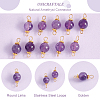 Unicraftale 30Pcs Natural Amethyst Connector Charms FIND-UN0001-70-2