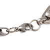 Tarnish Resistant 201 Stainless Steel Oval Link Chain Bracelets BJEW-B078-79P-3