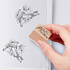 CRASPIRE 1Pc Beechwood Stamps & 1Pc Resin Stamp Sheet DIY-CP0007-96D-4