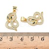 Brass Micro Pave Cubic Zirconia Pendants KK-L243-29G-07-3