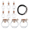 Transparent Glass Empty Bottles AJEW-NB00009-1