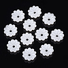 10-Petal ABS Plastic Imitation Pearl Bead Caps X-OACR-S020-23-2