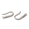 Rack Plating Brass Micro Pave Clear Cubic Zirconia Earring Hooks KK-A231-12P-2