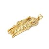 Rack Plating Brass Micro Pave Clear Cubic Zirconia Perdants KK-C067-02A-G-2
