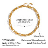 304 Stainless Steel Twisted Knot Link Chain Necklaces for Women YV7423-1-1