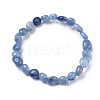 Dyed & Heated Natural Blue Aventurine Bead Stretch Bracelets BJEW-K213-02-2
