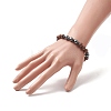 Gemstone & Natural Wood Beaded Stretch Bracelet for Men Women BJEW-JB09295-3