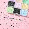 90g 9 Colors Glass Frosted Seed Beads SEED-YW0002-53A-3