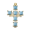 Brass Pave Cubic Zirconia Pendants CU-CBAE7DF-11G-C05-1