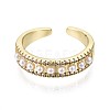 Brass Micro Pave Clear Cubic Zirconia Cuff Rings RJEW-S044-079-NF-3