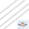 1M Rhodium Plated 925 Sterling Silver Curb Chains STER-BBC0007-95-1