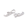 Rack Plating Eco-Friendly Brass Letter Pendants KK-K265-02P-J-2