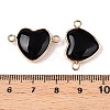 Natural Obsidian Love Heart Pendants G-T138-205D-G-3