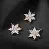 4Pcs Brass Micro Pave Clear Cubic Zirconia Pendants ZIRC-SZ0001-66-4