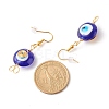 Lampwork Evil Eye Dangle Earrings EJEW-JE04812-4