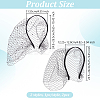 2Pcs 2 Colors Mesh Veil Cloth Hair Bands FIND-OC0003-95A-2