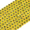 Handmade Millefiori Glass Flat Round Bead Strands LK-P010-06-1