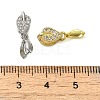 Rack Plating Brass Micro Pave Clear Cubic Zirconia Ice Pick Pinch Bails KK-K340-09-3