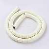 Flat Round Handmade Polymer Clay Beads CLAY-R067-8.0mm-21-2