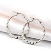 Tarnish Resistant 201 Stainless Steel Hoop Earrings EJEW-P066-21B-1