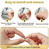 Alloy Secure Locking Pin Backs JEWB-YW0001-03G-2