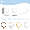 SOFPLATE 120Pcs 4 Colors Brass Leverback Earring Findings KK-SP0001-02-2